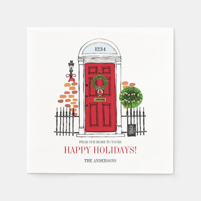 Das Weihnachtsbuch Napkins zum Roten Urlaub Serviette (Vorderseite)
