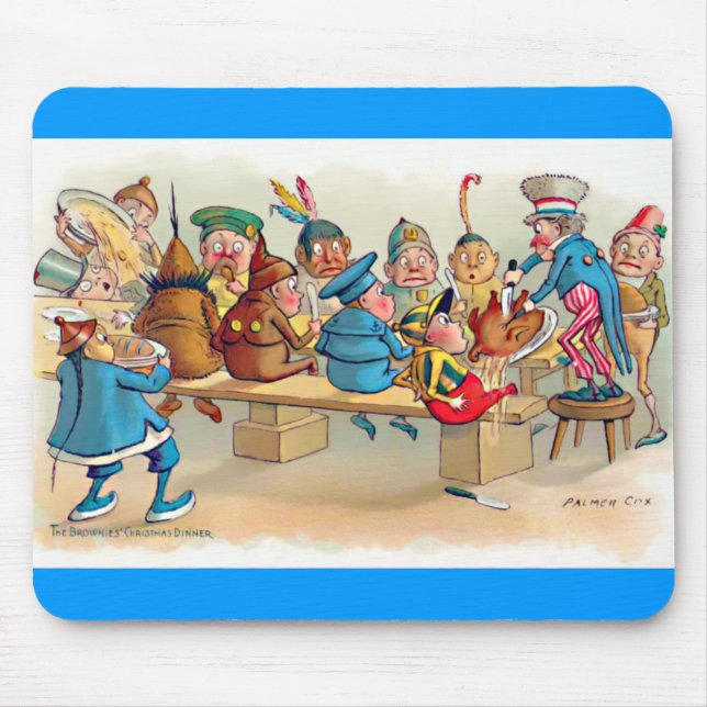 Das Weihnachtsessen der Brownie Mousepad (Vorne)