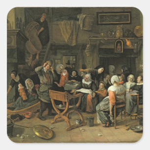 Das Weihnachtsfest, 1668 Quadratischer Aufkleber