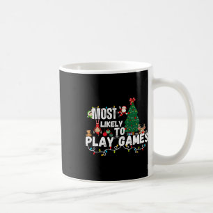 Das Weihnachtsfest für das ganze Familienspiel Kaffeetasse