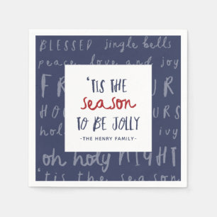 'Das Weihnachtsfest in der Saison ist das Party Serviette