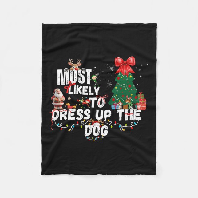 Das Weihnachtsgebäck für den Hund der ganzen Famil Fleecedecke (Vorderseite)