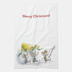 Das Weihnachtskäsetuch einpacken Geschirrtuch