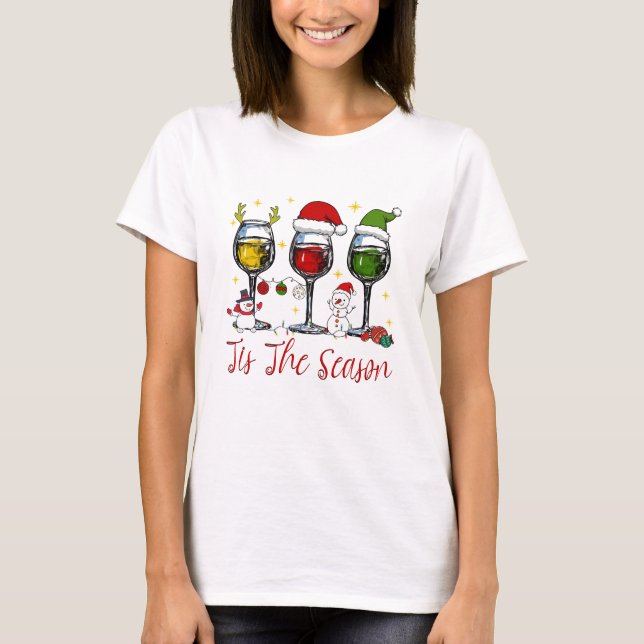 Das Weihnachtsweingetränk in der Saison T-Shirt (Vorderseite)