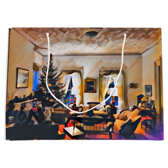 Das Weihnachtszimmer Große Geschenktüte (Vorderseite)