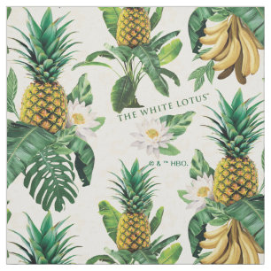 Das weiße Ananas-Paradies-Muster Stoff