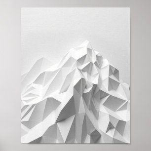 Das Weiße Gebirge: Eine Minimalistische geometrisc Poster