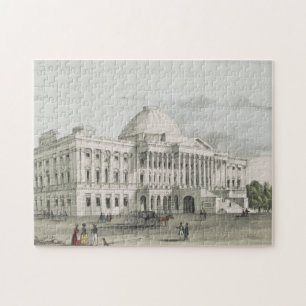 Das Weiße Haus, Hauptstadt in Washington Lithograp