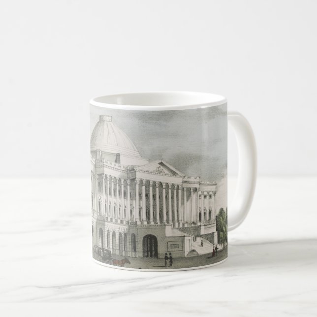 Das Weiße Haus, Hauptstadt in Washington Lithograp Kaffeetasse (VorderseiteRechts)