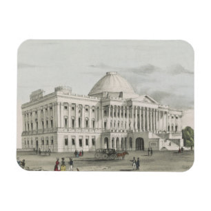 Das Weiße Haus, Hauptstadt in Washington Lithograp Magnet