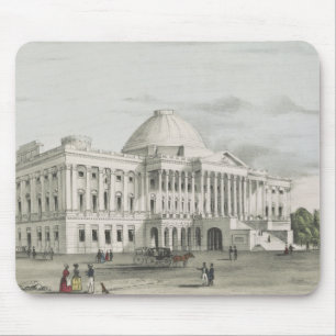 Das Weiße Haus, Hauptstadt in Washington Lithograp Mousepad