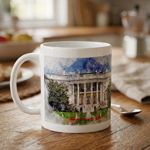 Das Weiße Haus in Washington DC in Watercolor Kaffeetasse