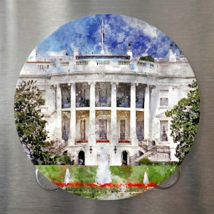 Das Weiße Haus in Washington DC – Südliche Fassade Magnet