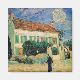 Das Weiße Haus Vincent van Goghs   nachts, 1890 Magnet