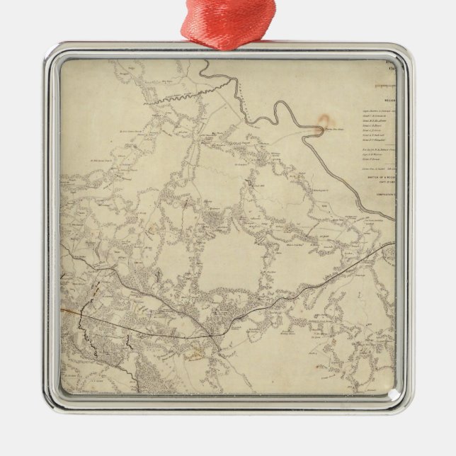 Das Weiße Haus zu Harrisons Landung Silbernes Ornament (Vorne)