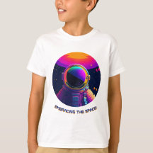 Das weiße Hemd der Weltraumkids verkörpern