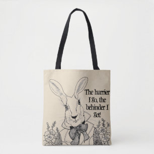 Das weiße hurrier Kaninchen-D gehe ich, das Tasche