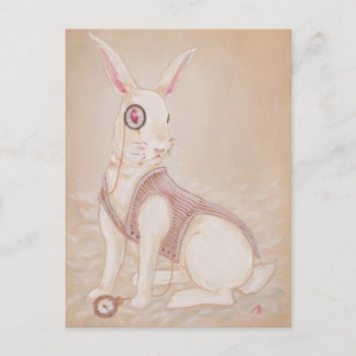 Das weiße Kaninchen - Alice im Wunderland-Postkart Postkarte
