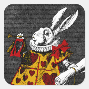 Das Weiße Kaninchen {{{Alice im Wunderland}} Quadratischer Aufkleber