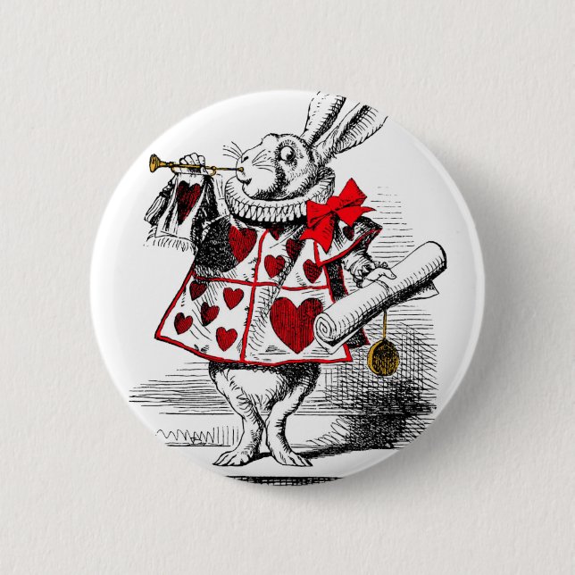 Das weiße Kaninchen Button (Vorderseite)