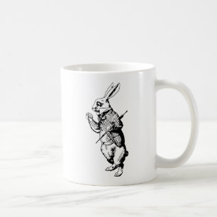 Das weiße Kaninchen mit Tinte geschwärzt Kaffeetasse