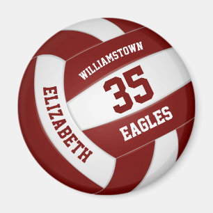 Das weiße Maroteam färbt Kinder Volleyball Magnet
