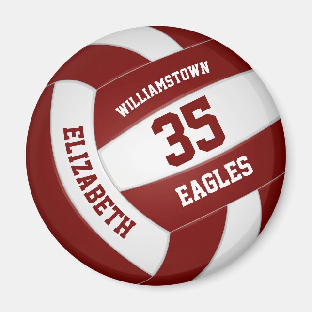 Das weiße Maroteam färbt Kinder Volleyball Magnet (Vorne)