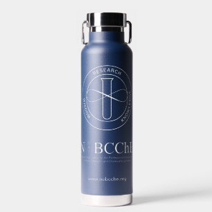 Das weiße NOBCChE-Logo ist isoliert Trinkflasche