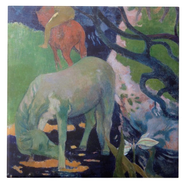 Das Weiße Pferd, Gauguin Fliese (Vorderseite)