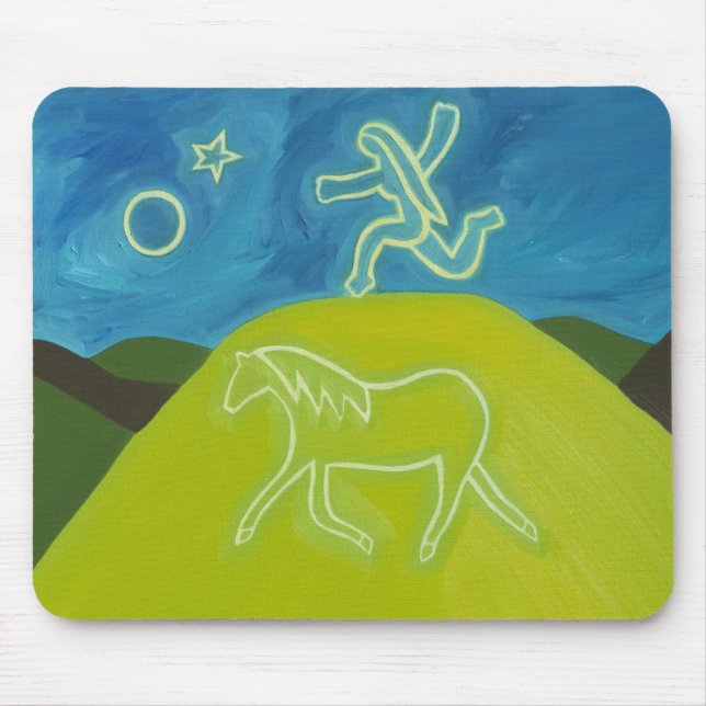 Das weiße Pferd in Somerset 2011 Mousepad (Vorne)