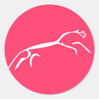 Das weiße Pferd von Uffington Runder Aufkleber