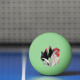 "Das weiße Raster und seine schwarzen Hühner" Tischtennisball