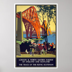 Das weiter Brücken-Vintage Reise-Plakat Poster