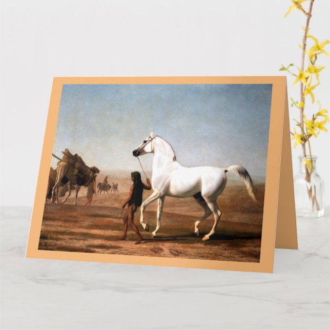 Das Wellesley Gray Arabian von Jacques Agasse Karte (Gelbe Blume)