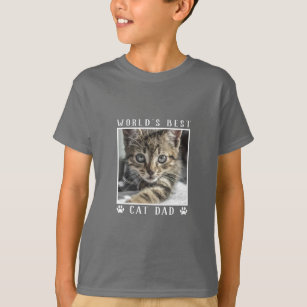 Das weltbeste Cat Vater Paw Prints Pet Foto T-Shirt