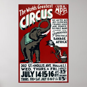 Das Weltbeste Circus Vintage Poster