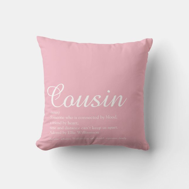 Das weltbeste Cousin für die Definition von Drehbu Kissen (Vorderseite)