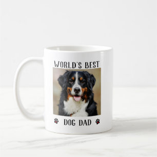 Das weltbeste Dog Vater Paw Prints Pet Foto Kaffeetasse