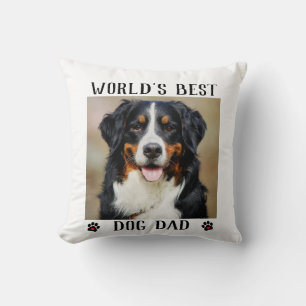 Das weltbeste Dog Vater Paw Prints Pet Foto Kissen