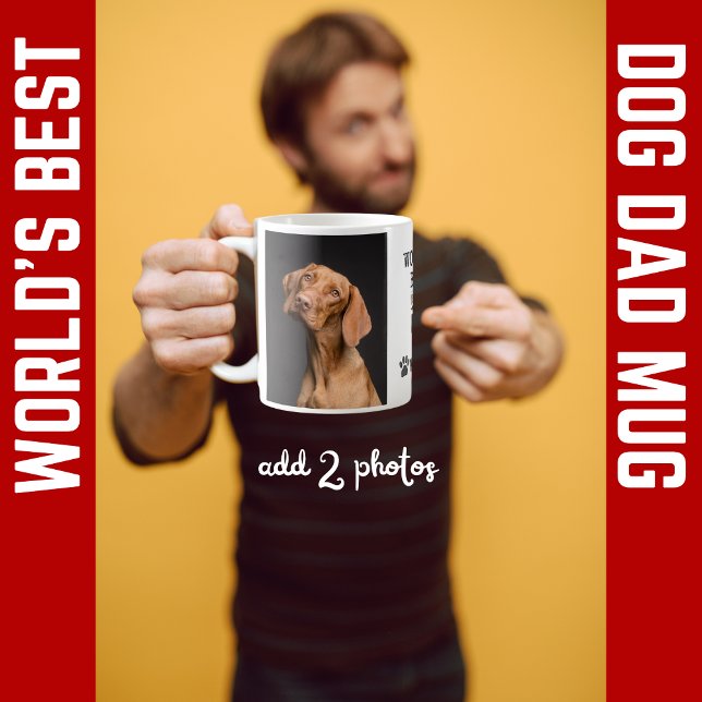 Das weltbeste Hunde-Vater-Herz-Paw-2-Foto Kaffeetasse (Von Creator hochgeladen)