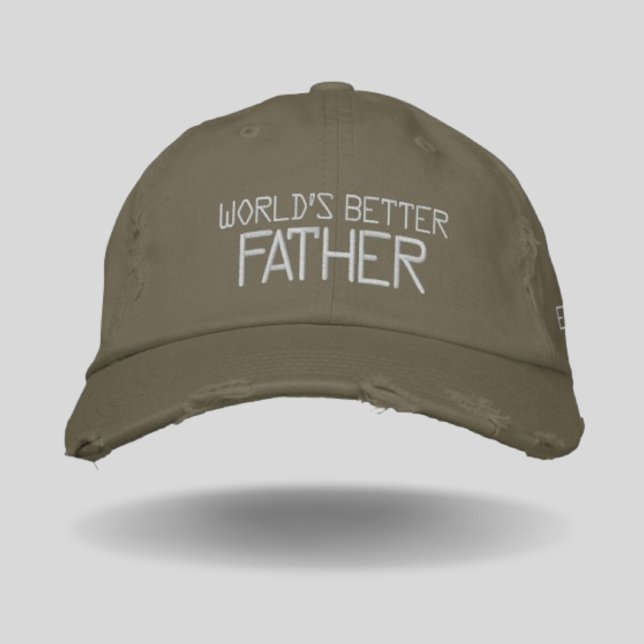 Das weltbeste Vater-Jahr als Baseball-Cap Bestickte Baseballkappe (Von Creator hochgeladen)