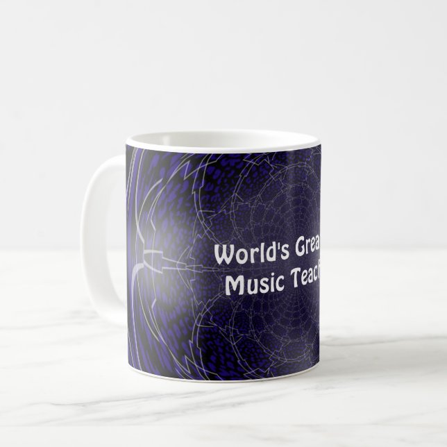 Das weltgrößte Fraktal für Musiklehrer Kaffeetasse (Vorderseite Links)