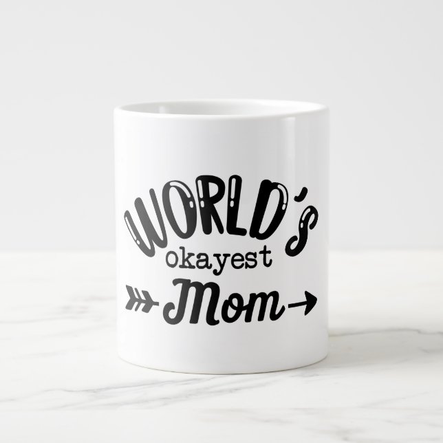 Das weltgrößte Mama-Geschenk für Mama-Liebe. Jumbo-Tasse (Vorderseite)