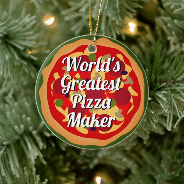 Das weltgrößte Weihnachtsgeschenk des Pizzaherstel Keramik Ornament (Baum)