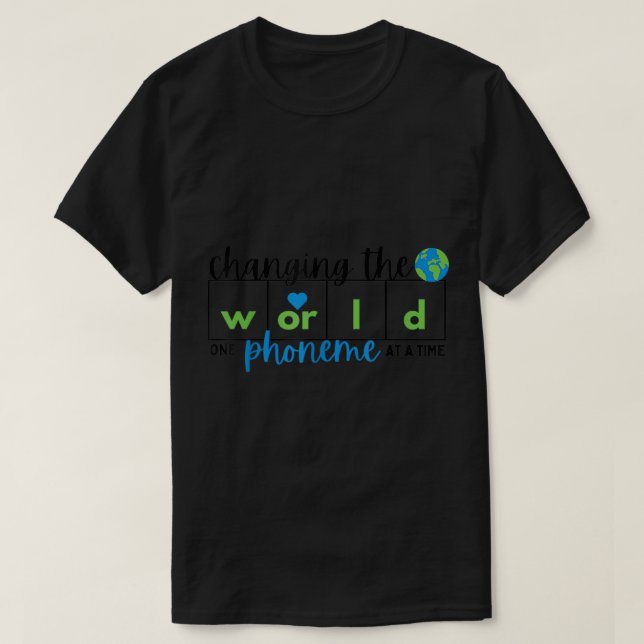 Das Weltniveau eines Phonems zu einer Zeit der Wis T-Shirt (Design vorne)