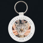 Das weltweit beste Cat Vater Classic Simple Foto Schlüsselanhänger<br><div class="desc">Dieses einfache und klassische Design besteht aus Serifentypografie und fügt ein benutzerdefiniertes Foto hinzu.</div>