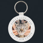 Das weltweit beste Cat Vater Classic Simple Foto Schlüsselanhänger<br><div class="desc">Dieses einfache und klassische Design besteht aus Serifentypografie und fügt ein benutzerdefiniertes Foto hinzu.</div>