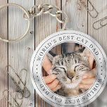 Das weltweit beste Cat Vater Classic Simple Foto Schlüsselanhänger<br><div class="desc">Dieses einfache und klassische Design besteht aus Serifentypografie und fügt ein benutzerdefiniertes Foto hinzu.</div>