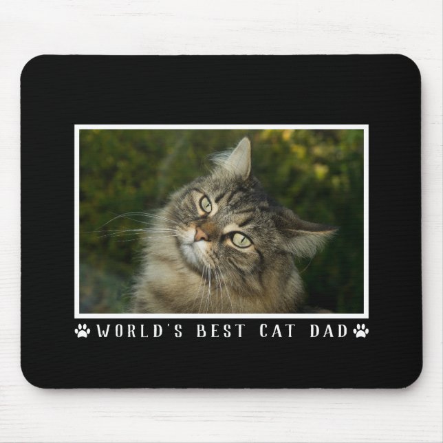Das weltweit beste Cat Vater Paw Prints Foto auf B Mousepad (Vorne)