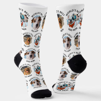 Das weltweit beste Dog-Mama-Custom-3-Dog-Foto Socken